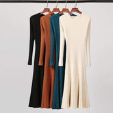 Long Knitted Sweater Dress for Casual Winter Sweater Dress